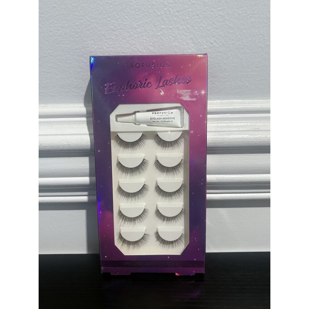 Profusion Cosmetics Euphoric Lashes, 5 pc Lash Set w/ Glue